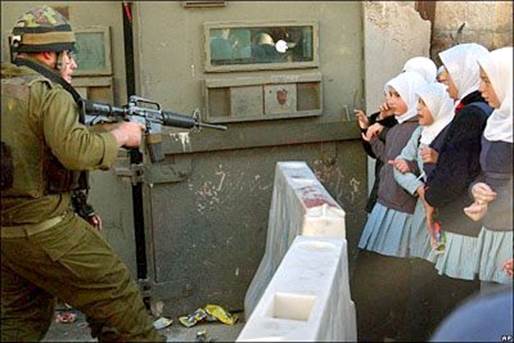Represin sionista en Palestina.