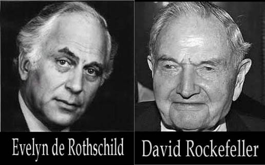 Los verdaderos jefes de prcticamente todos los gobiernos del planeta. El primero rige en Europa y el segundo manda en Amrica, sin perjuicio del poder que independientemente tienen los sionistas lderes de Israel por sobre USA y la OTAN. 
Ambos han engaado al mundo hacindose pasar por judos, y nos hacen creer que elegimos presidente cuando vamos a votar en las "elecciones" de nuestros respectivos pases.